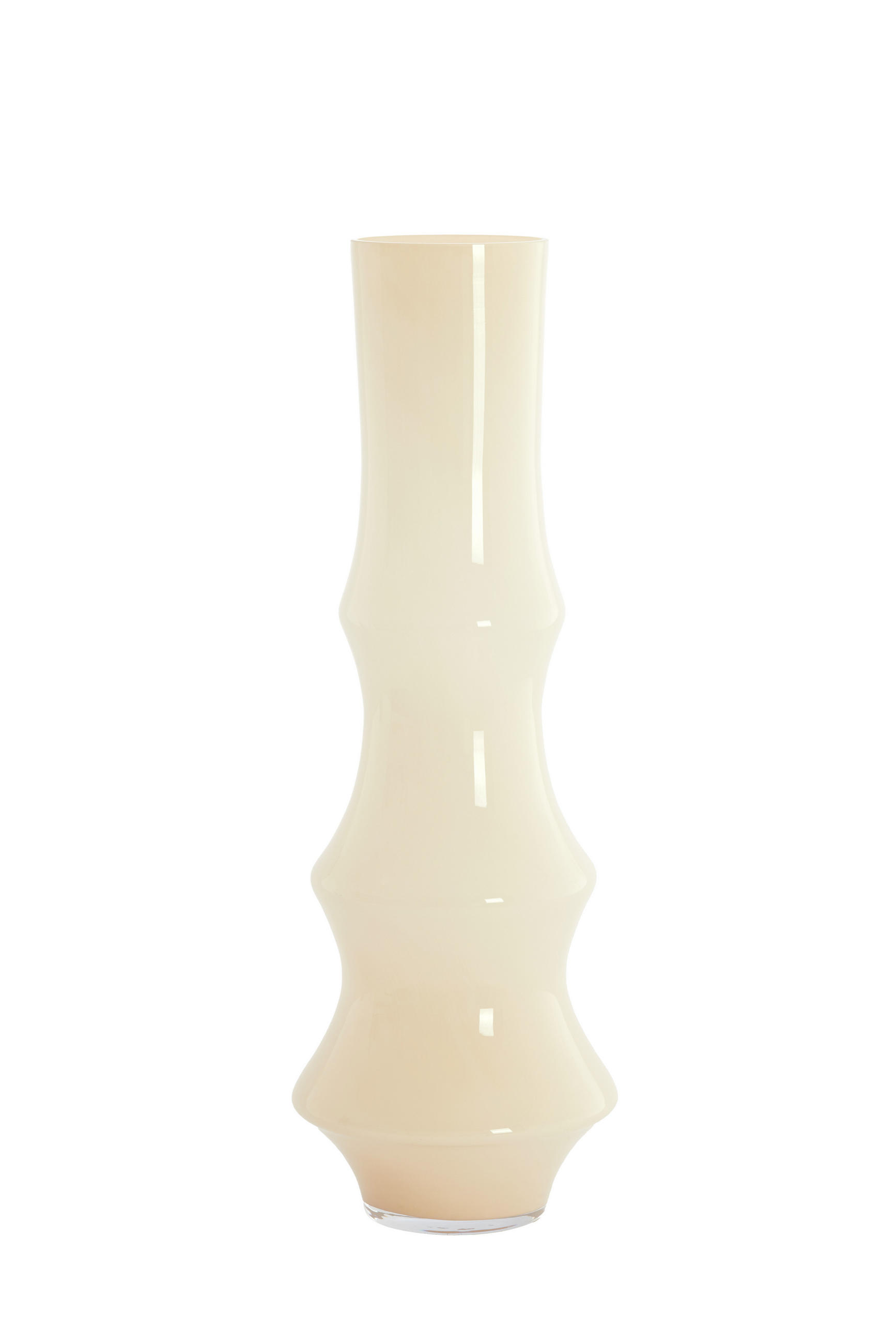 VAZE Fiorenza Weiß 23.5/23.5/70 cm - Weiß, Glas (70cm) - Light & Living
