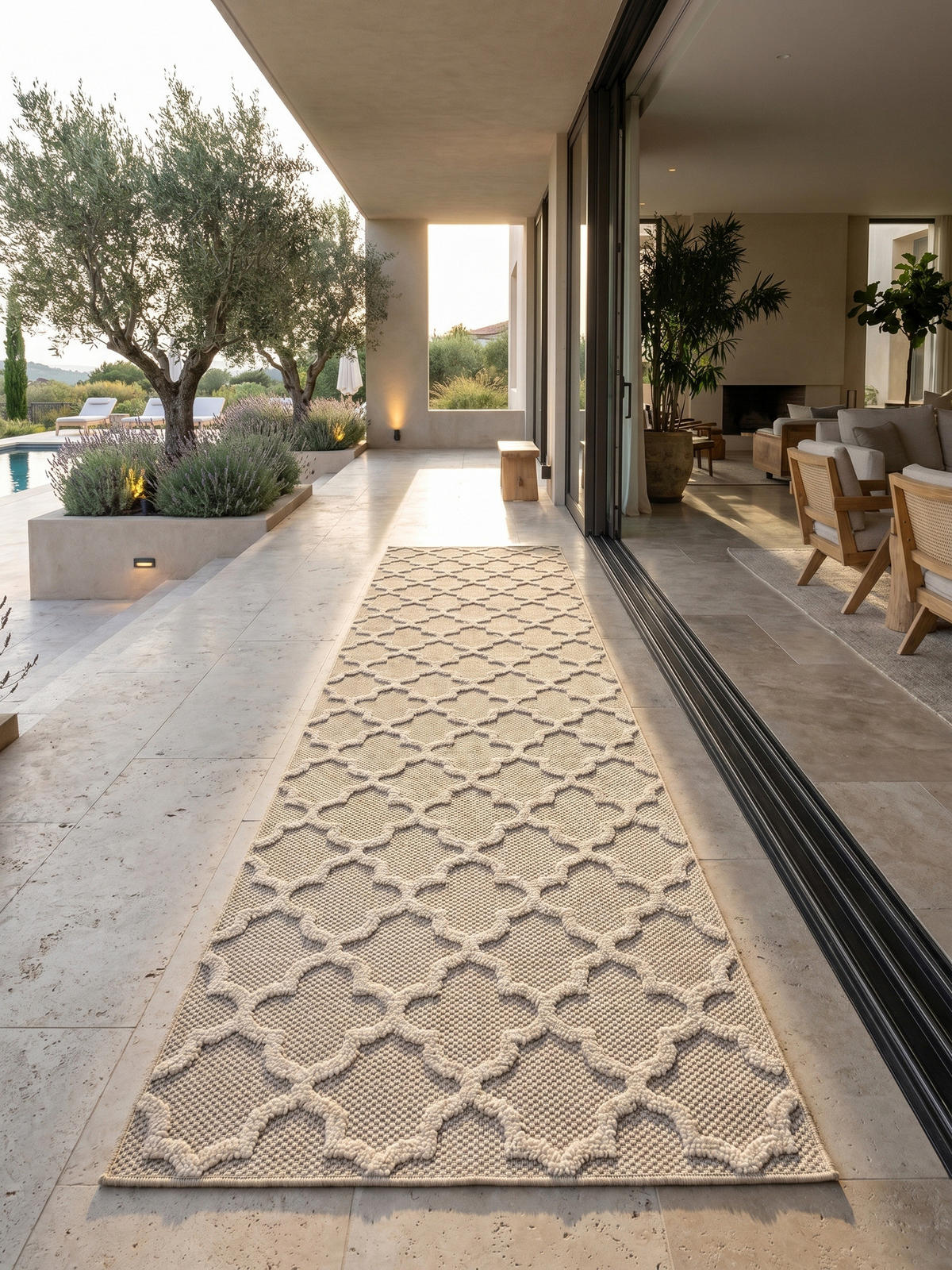 TEPPICH Outdoor IMST in Beige, im Skandi-Stil, 80 x 250 cm - Beige, Textil (250/80cm) - KADIMA DESIGN
