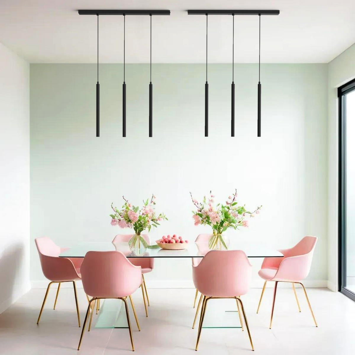 LED-HÄNGELEUCHTE Stelo X3 H100 - Schwarz, Metall (6/100/100cm) - Lumicom
