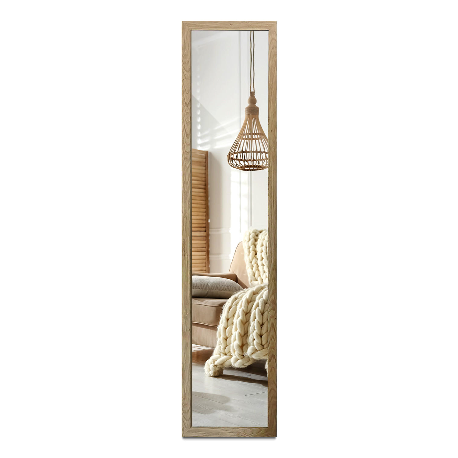 Wallfluent Standspiegel Eiche Artisan 156x36x0.4 cm