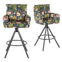 BARHOCKER Nila 2er-Set - Multicolor/Schwarz, Textil/Metall (55/102/58cm) - DUBI Möbel