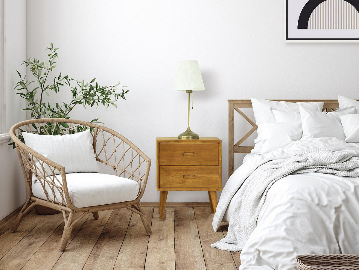NACHTTISCH - 45 cm x 35 cm - Holz, Platte - Naturfarben Hell - PONIDA - Naturfarben, Holz (45/55/35cm) - Vente-Unique