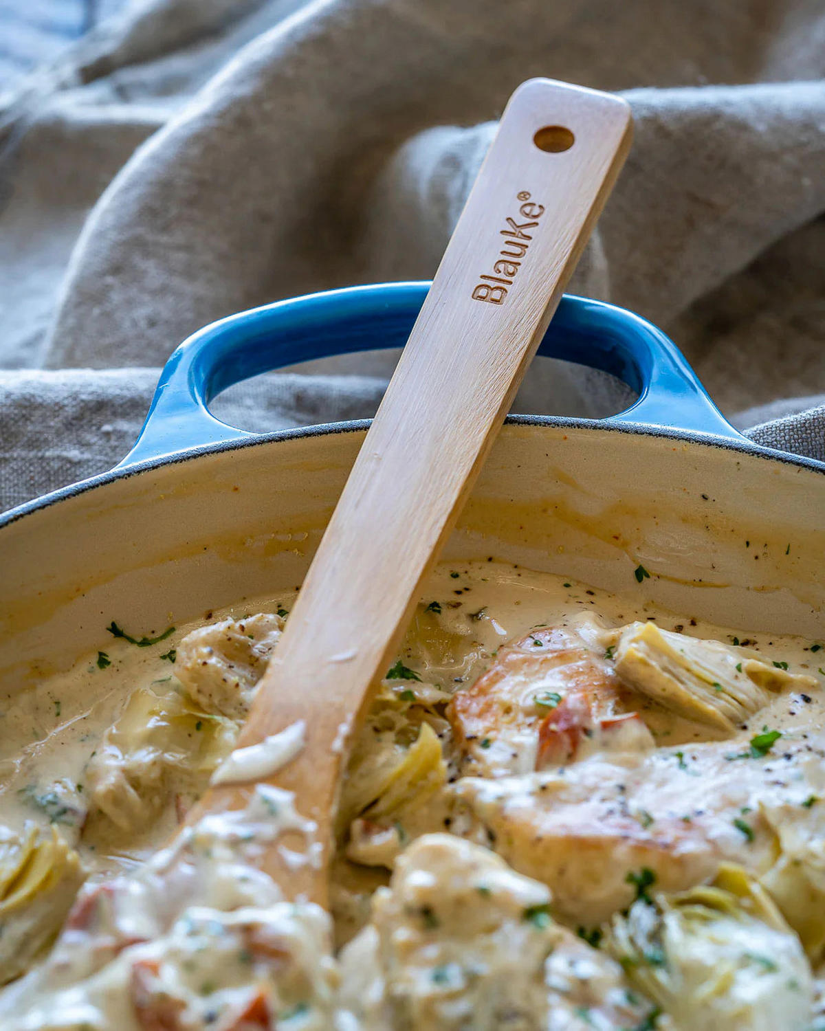 KÜCHENUTENSILIEN Set aus Holz 7-teilig - Beige, Holz - BlauKe