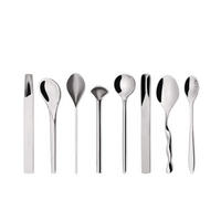 KAFFEELÖFFEL Il Caffe - MSPOONSET - 8 Stück - von David Chipperfield - Silberfarben, Metall - Alessi