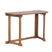GARTENTISCH 110/47 cm Massivholz Heller Holzfarbton Treia - Hellbraun, Holz (110/74/47cm) - Beliani