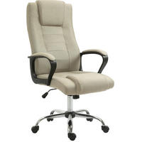 STUHL 62/76/110-119 cm, ergonomisch, höhenverstellbar und drehbar in Leinenoptik, Beige - Beige, Kunststoff (62/119/76cm) - Redom