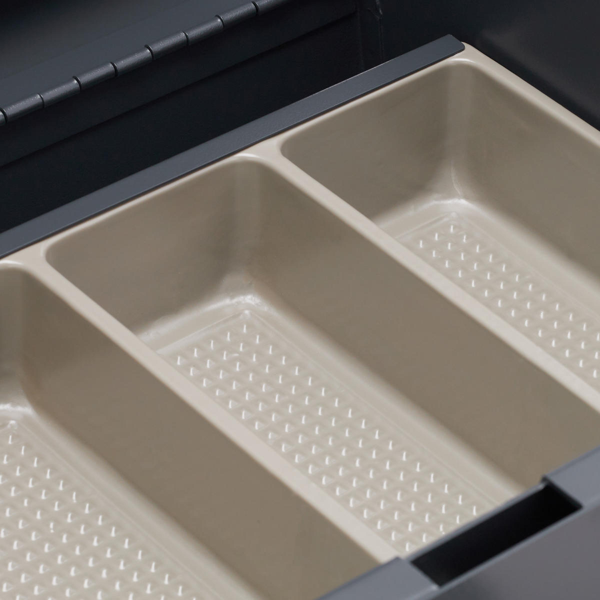 POKLADŇA na euro - čierna, kov/plast (36/10.5/27.5cm) - Relaxdays