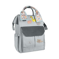 WICKELTASCHE Myla grau einstellbare Träger, abnehmbare Dino-Abzeichen, Reißverschluss - Grau, Textil (21/42/27cm) - Kikka boo