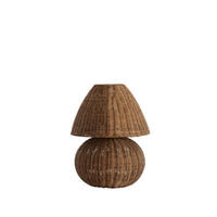 TISCHLAMPE Mavon Braun 27.5/27.5/35 cm - Braun, Holz (27.5/27.5/35cm) - Light & Living