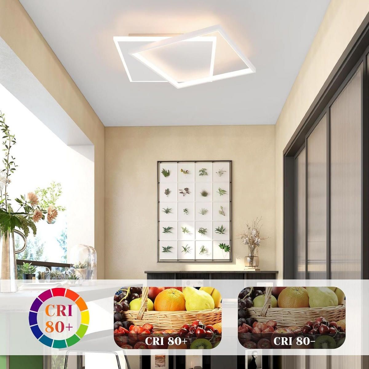 LED-DECKENLEUCHTE Daniela 44/40/6 cm - Weiß, Metall (44/40/6cm) - Nettlife