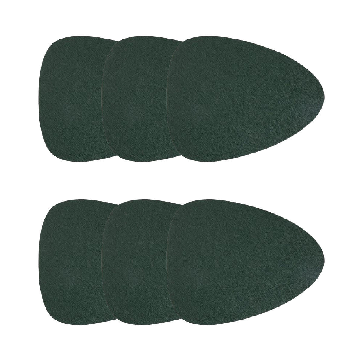 TISCHUNTERLAGE Femelo dunkelgrün 38 cm 6er-Set - Dunkelgrün, Textil (38/38cm) - Homla