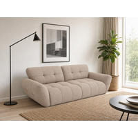 BIGSOFA Vannes Chenille Grau 272/134/68 cm - Naturfarben, Kunststoff/Textil (272/68/134cm) - foamnova
