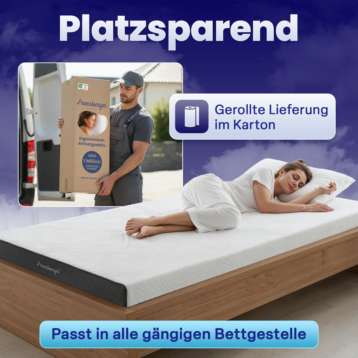 GEL-MATRATZE ANNA, Höhe 13cm, 120x200cm - Weiß, Textil (120/200cm) - Arensberger