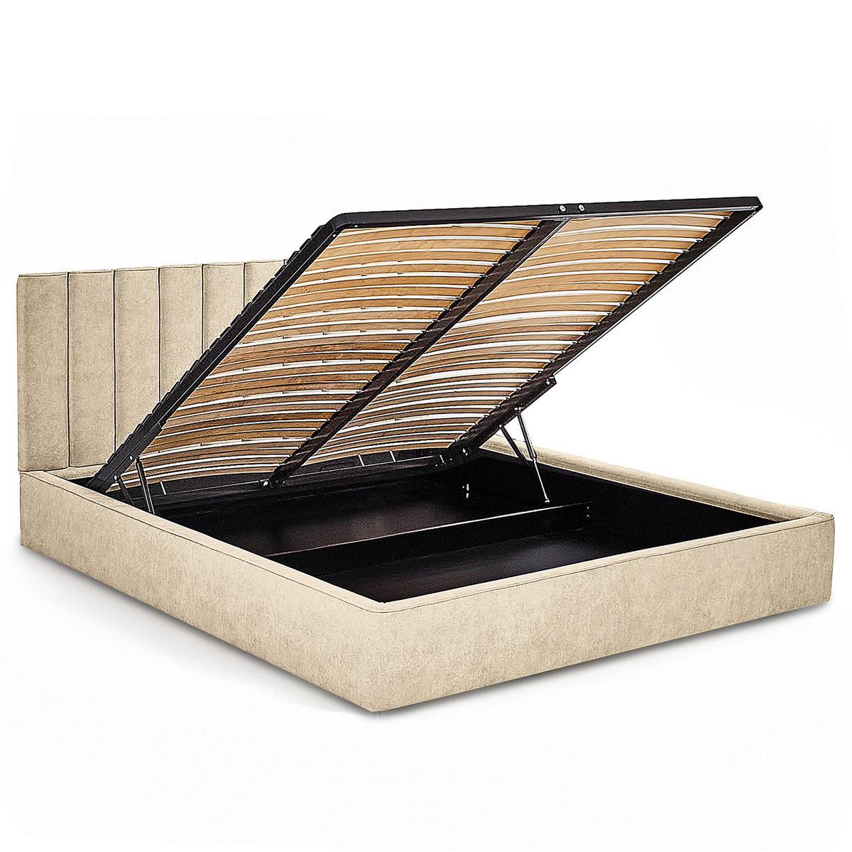 POLSTERBETT - Beige, Textil (160/200cm) - home24