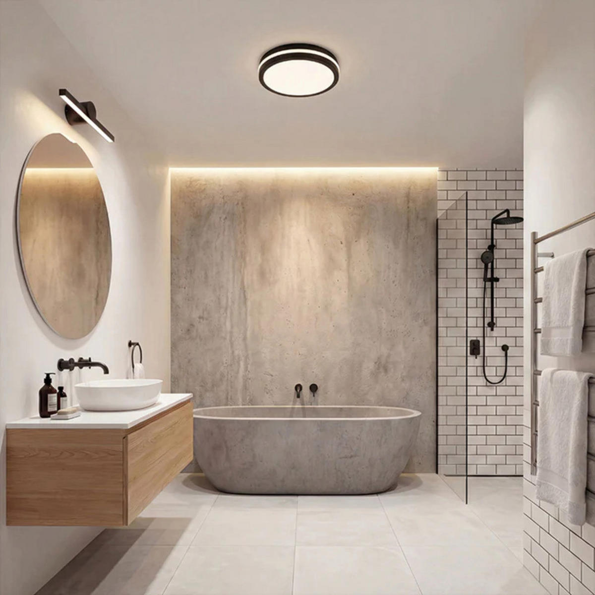 WANDLEUCHTE LUISA 60 schwarz 12 W IP54 - Schwarz, Metall (7.5/7.5/2.5cm)