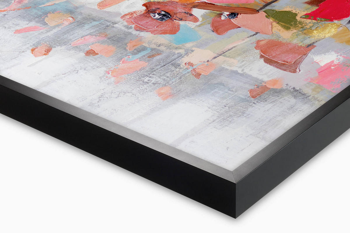 ÖLGEMÄLDE 120/60 cm - Rot/Grau, Holz/Textil (120/60cm) - KUNSTLOFT