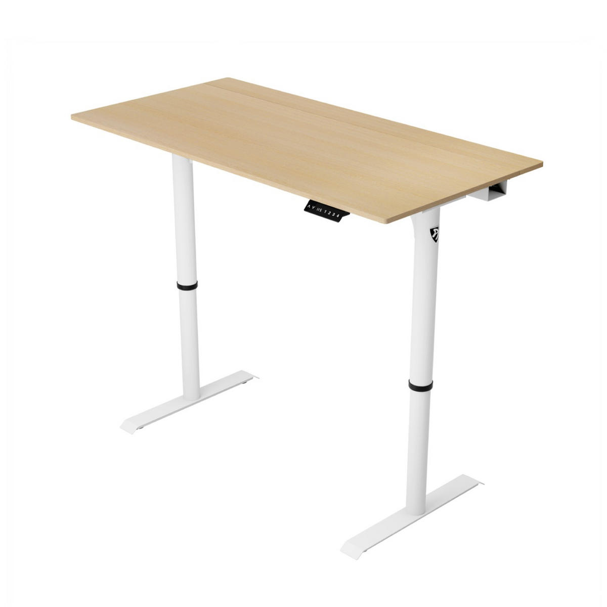 GAMINGTISCH Arena Nordico 140/70/71-115 cm Höhenverstellbarer Birke - Weiß, Metall (70/140/115cm) - Arozzi