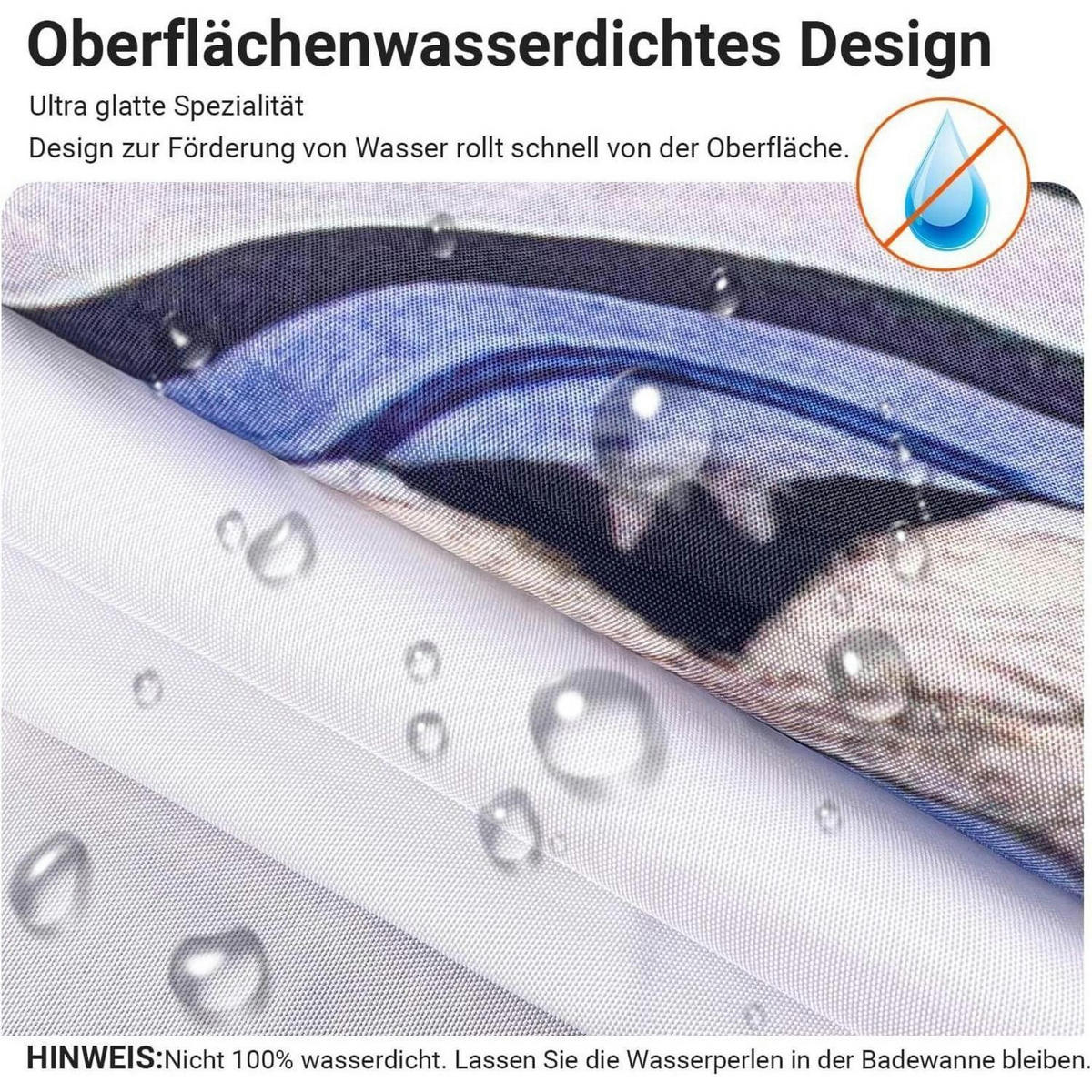 DUSCHVORHANG Katzenschwimmen 180 x 180 cm Polyester Wasserabweisend - Multicolor, Textil (180/180cm)