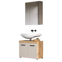 BADMÖBEL-SET Kaschmir, Evoke Eiche 2-teilig 72 x 184 cm, Badkombination in modernem Design - Kaschmir/Eichefarben, Glas/Holzwerkstoff (72/184/34cm) - Top.Furn