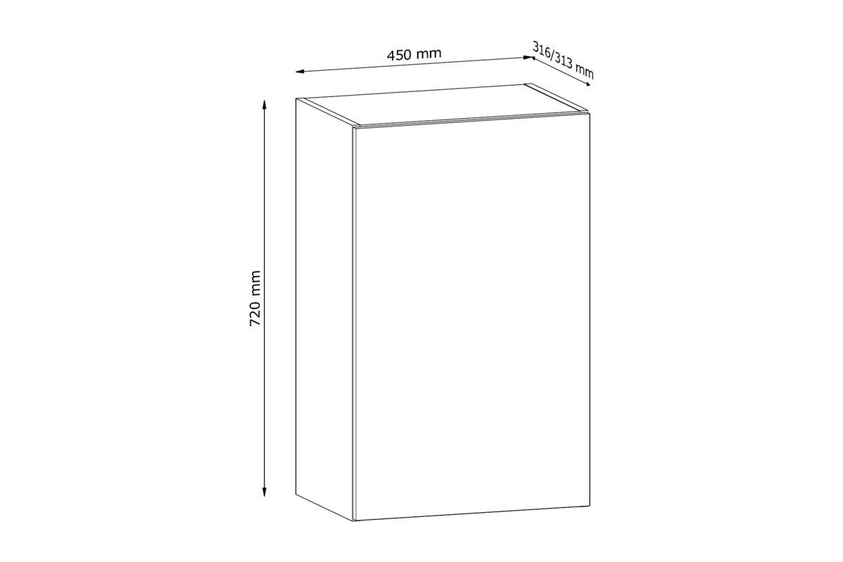 HÄNGESCHRANK 45 cm – Nexa G45 – Grau - Grau, Holzwerkstoff (45/72/32cm) - ROYAL24_MARKT