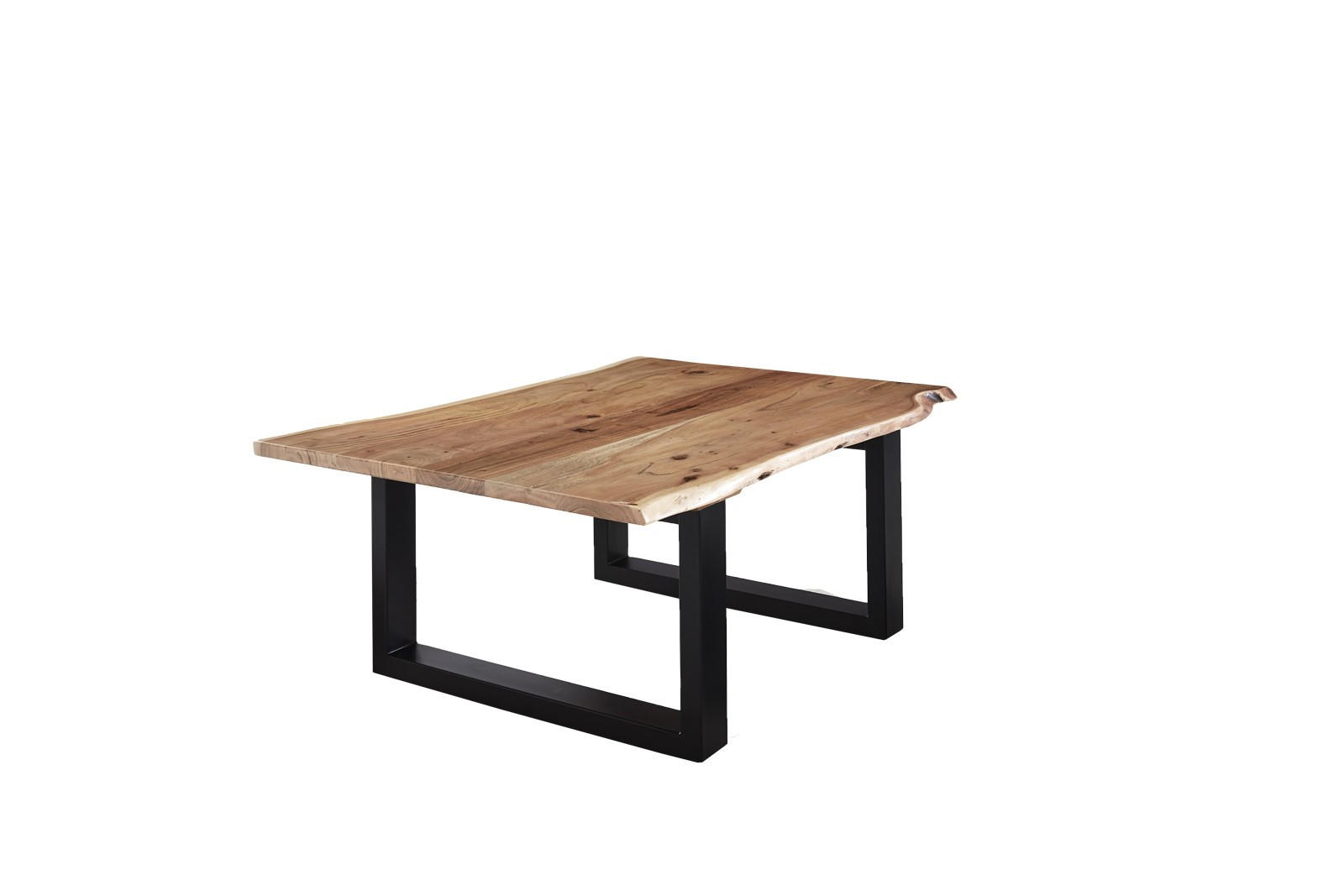 COUCHTISCH LUBIN - Beige/Schwarz, Holz/Metall (80/120/40cm) - SAM