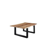COUCHTISCH LUBIN - Beige/Schwarz, Holz/Metall (80/120/40cm) - SAM