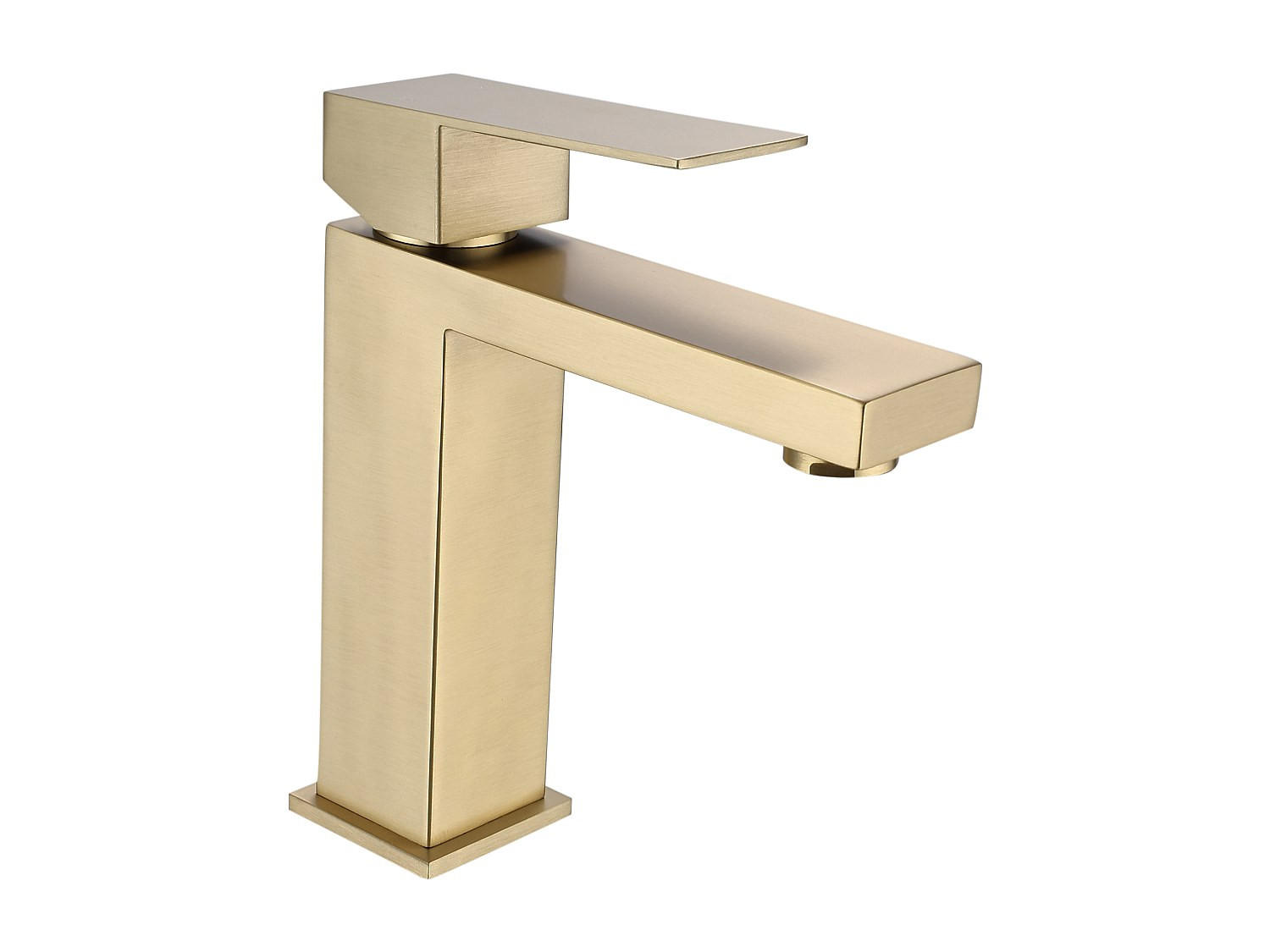 WASCHTISCHARMATUR - 15.3 cm x 4.9 cm - metall - goldfarben Canilas - Goldfarben, Metall (15.3/17.8/4.9cm) - Vente-Unique