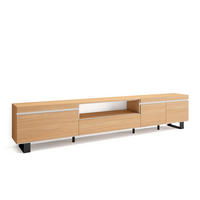 TV-SCHRANK, Lowboard, 288/35/57cm, eiche soft und weiß - Eichefarben, Holzwerkstoff (288/57/35cm) - Skraut Home