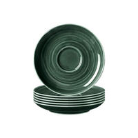 ESPRESSOUNTERTASSEN Terra Moosgrün ø 12 cm 6er Set - Dunkelgrün, Keramik (12cm) - Seltmann Weiden