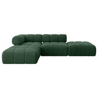 ECKSOFA modulares Sofa Kerru-L1 - 285x190x70 cm Grün Cord - Grün, Holzwerkstoff/Textil (285/190cm) - ALTDECOR