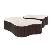 COUCHTISCH Set CERAMO GRANDE 2-teilige XXL-Loungetische im Monolith-Design - Dunkelbraun/Beige, Keramik (135/75/34cm) - alesvelt
