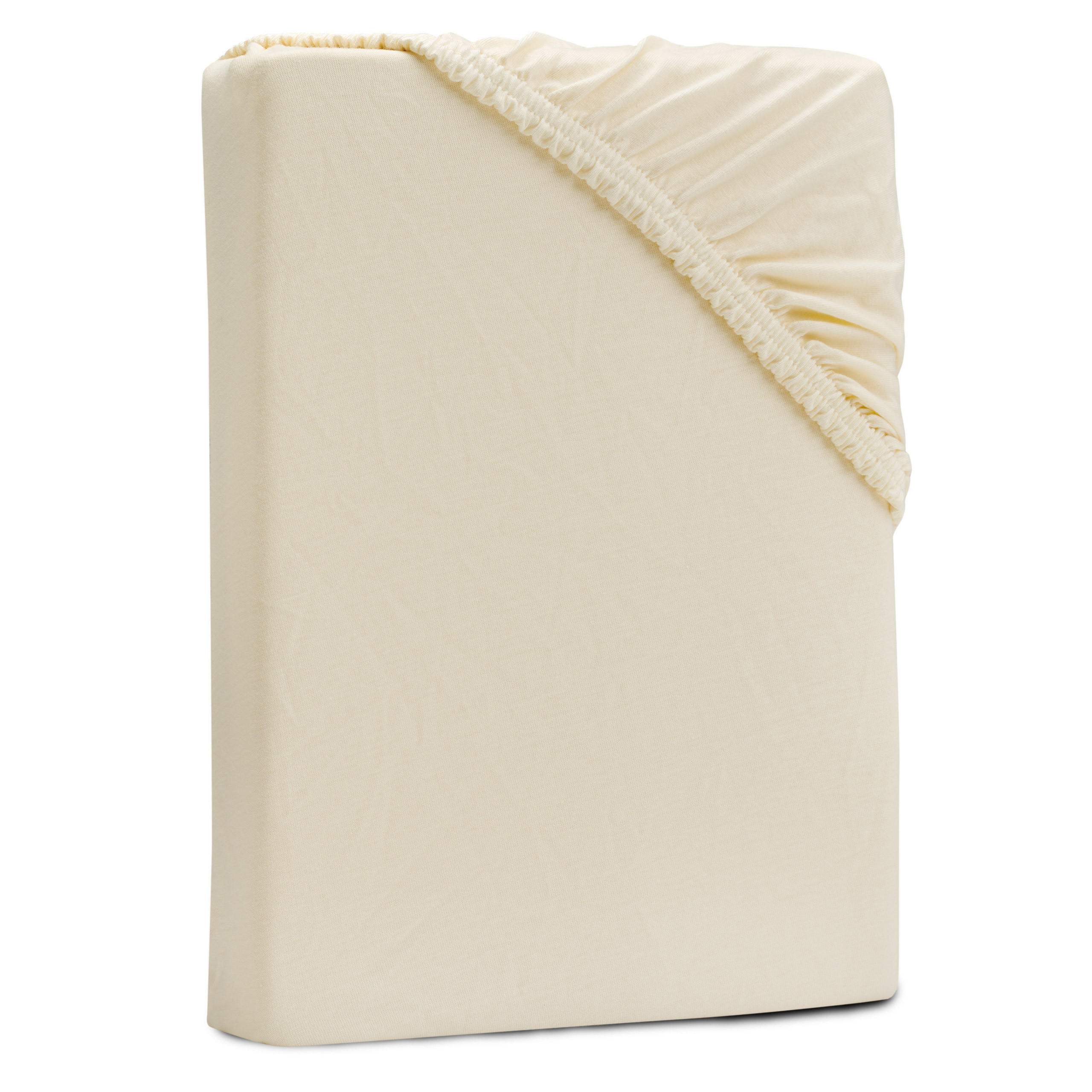SPANNBETTLAKEN ESSENTIAL Jersey Baumwolle - Beige, Naturmaterialien (140/200cm) - DarBene