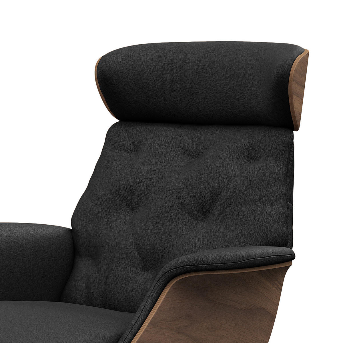 RELAXLIEGE - Echtleder - Chromfarben/Schwarz, Leder/Metall (83/103/147cm) - home24