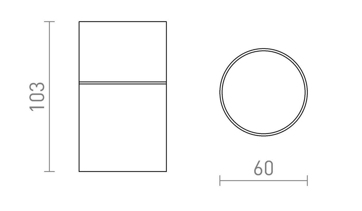 AUSSENLEUCHTE SORANO Schwarz Kunststoff 8 W IP44 - Schwarz, Kunststoff (6/6/103cm) - Rendl