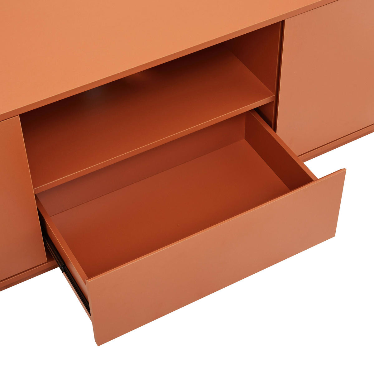 TV-SCHRANK 140 cm, Ziegelrot - Orange, Holz (40/52/140cm) - Oviala