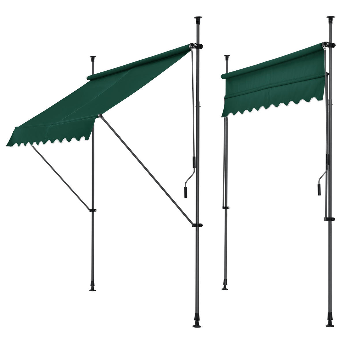 KLEMMMARKISE Stem - Dunkelgrün, Textil/Metall (400/309/120cm) - pro.tec
