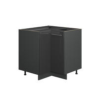 ROHOVÁ SKŘÍŇKA Fame-Line Antracitový vysoký lesk - antracitová/vysoce lesklá černá, kompozitní dřevo (80.5/82/60cm) - Vicco