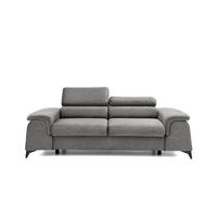 2-SITZER-SOFA PLAZA 200 cm Velours Grau - Schwarz/Grau, Holz/Textil (200/90/100cm) - Muffo