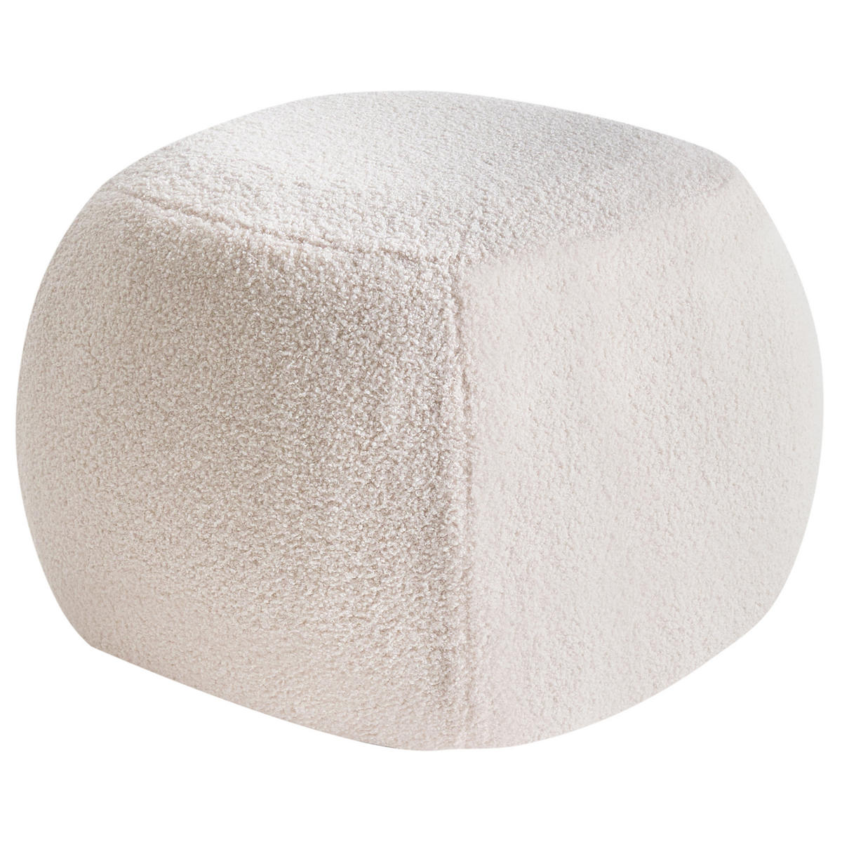 POUF Cremeweiß Barron - Weiß, Textil (50/33/50cm) - Beliani