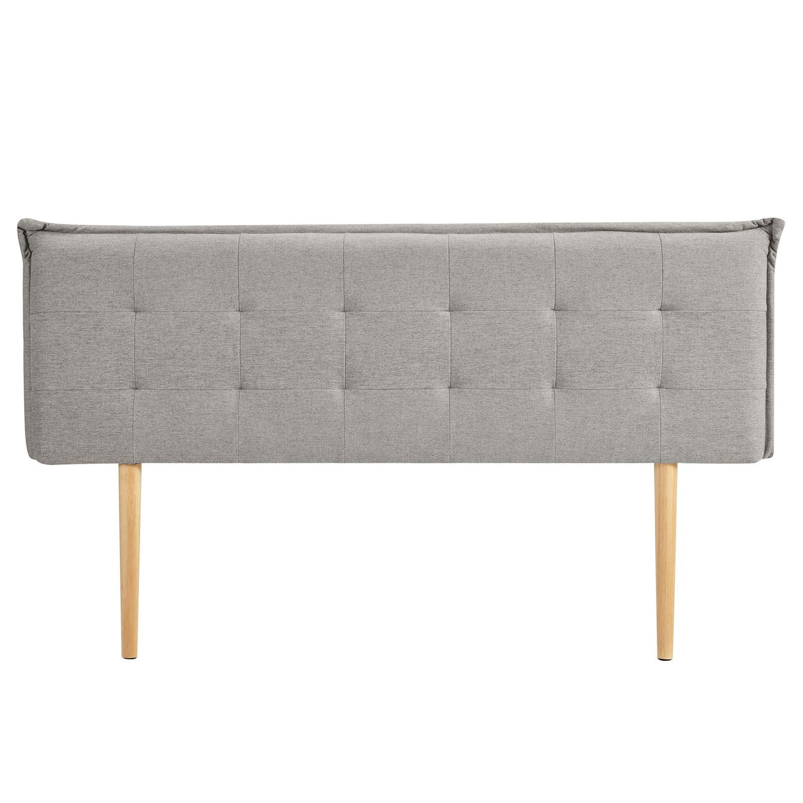 KOPFTEIL ZELOX 160x190 cm grau - Grau, Textil (162/94/7cm) - IDIMEX