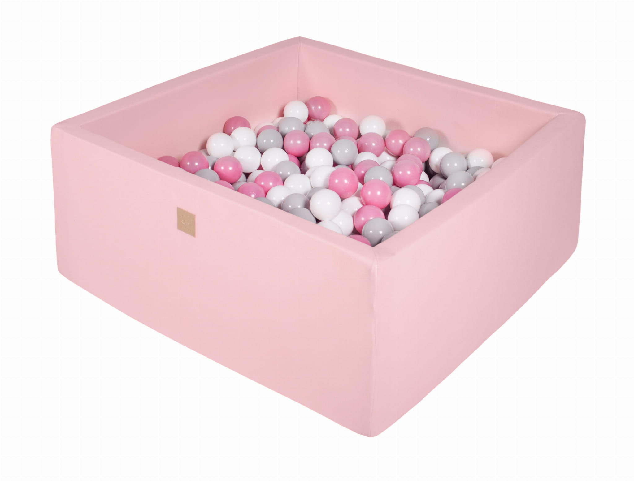 BÄLLEBAD für Kinder, Cotton, Hellrosa - Hellrosa/Dunkelrosa, Textil (90/90/40cm) - MeowBaby