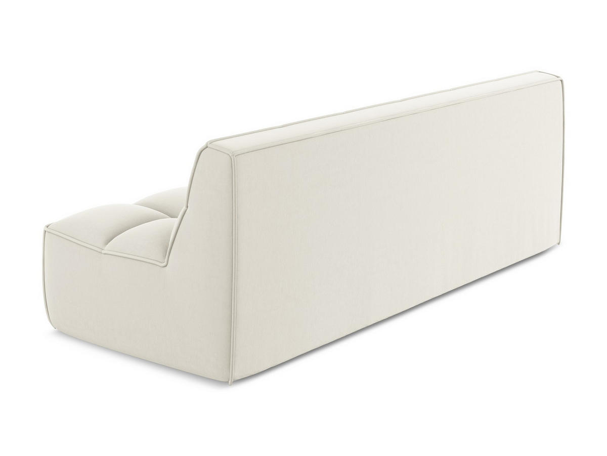3-SITZER SOFA Samt Stoff Beige - Beige/Creme, Kunststoff/Textil (210/75/93cm) - Makamii
