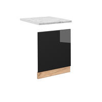 FRONTBLENDE Fame-Line Schwarz Eiche hochglanz 60 cm, AP Marmor - Honigeiche/Schwarz Hochglanz, Holzwerkstoff (60/67.4/1.6cm) - Vicco