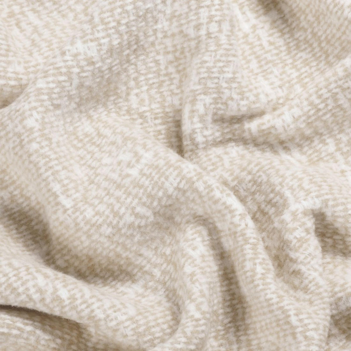 DECKE / Plaid Ease beige 140x200cm - Beige, Textil (140/200cm) - Musterring