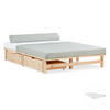 STAURAUMBETT mit Matratze 140/200 cm natur - Braun, Holz (140/200cm) - Homestyle4u