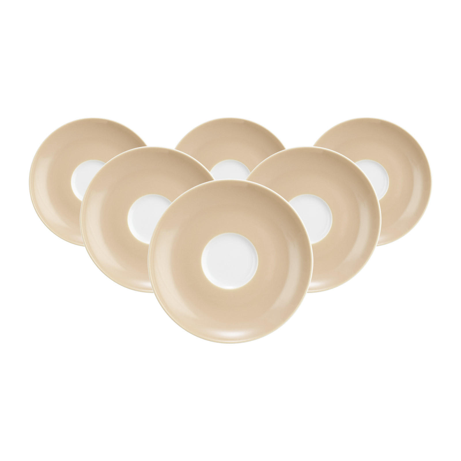 ESPRESSOUNTERTASSEN Liberty Pure Colors Dusty Beige ø 12 cm 6er Set - Beige, Keramik (12cm) - Seltmann Weiden