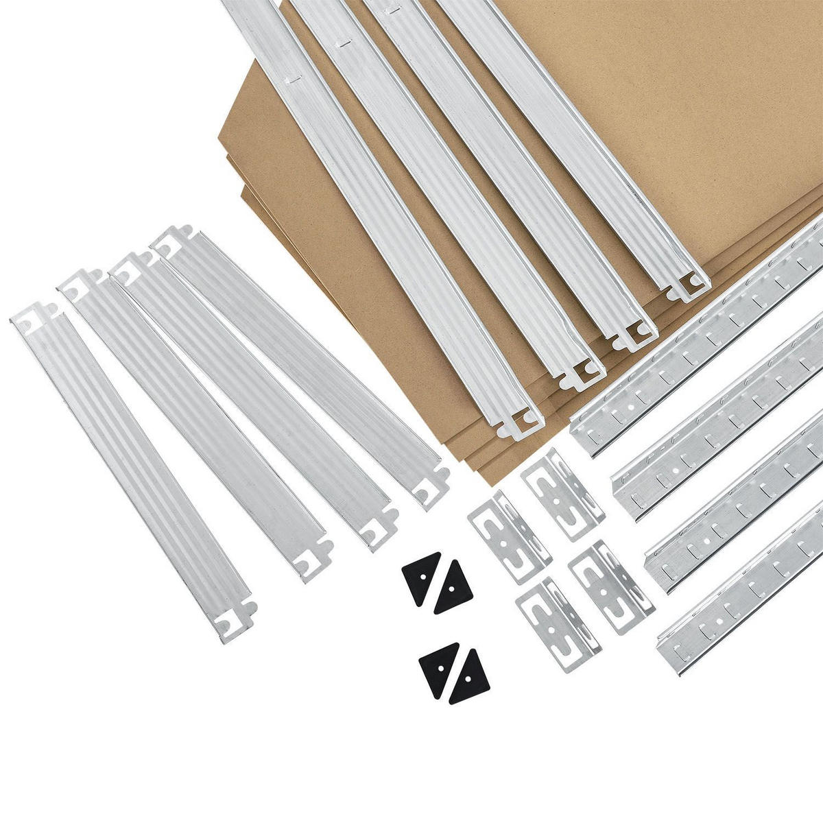 ECKREGAL Lagerregal Corner Easy verzinkt 160x75x75 cm - Silberfarben, Metall (80/160/40cm) - Juskys