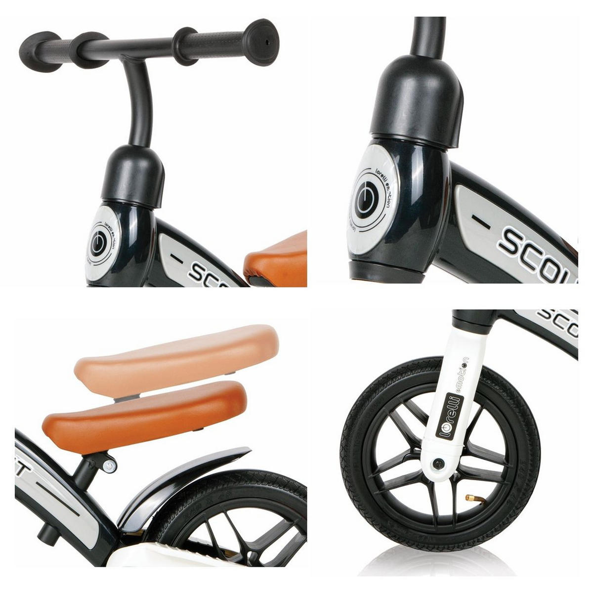 LAUFRAD Scout 10 Zoll orange Lufträder verstellbarer Lenker, Anti-Rutsch-Griffe - Orange, Metall (70/33/52cm) - Lorelli