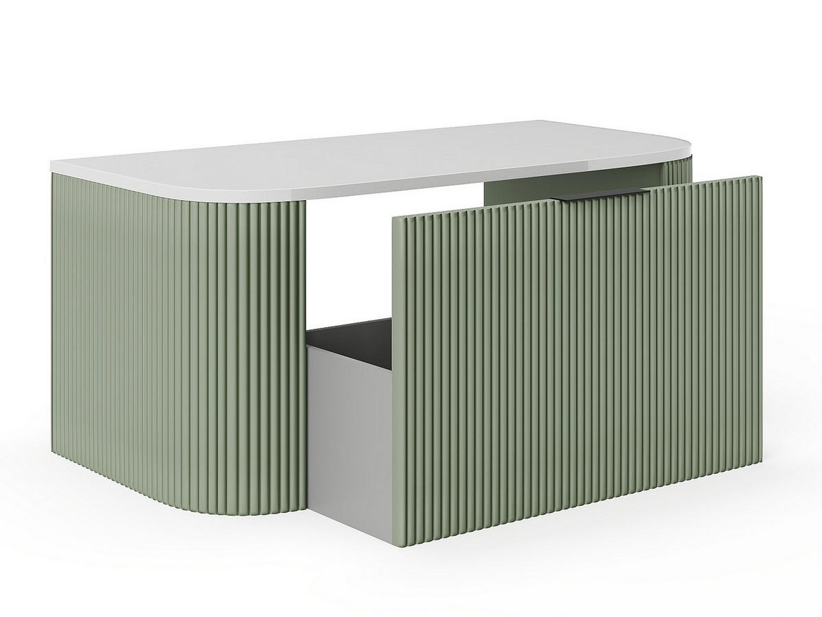 WASCHBECKENUNTERSCHRANK - 99cm x 50cm - MDF - grün - LOMERI - Grün, Holz (99/45/50cm) - Vente-Unique