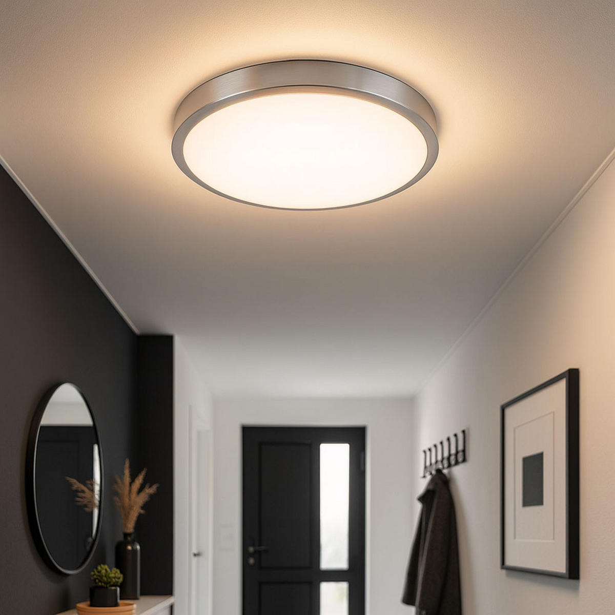 LED DECKENLEUCHTE Neptun Weiß Aluminium - Weiß, Metall (34/34/9cm) - Esto